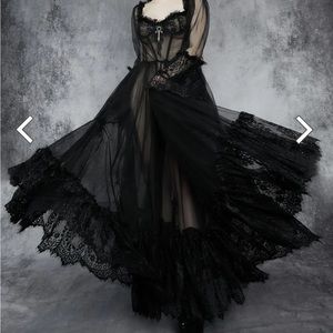 Dance with Death Black Maxi Dress
